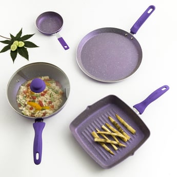 WONDERCHEF Celebration Cookware Set with Lid - Purple