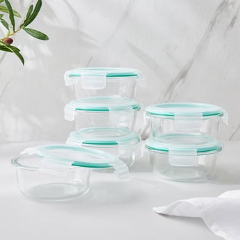 Siattle Set of 6 Glass Containers - 400ml