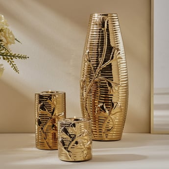 Stellar Set of 3 Porcelain Vase and T-Light Holder