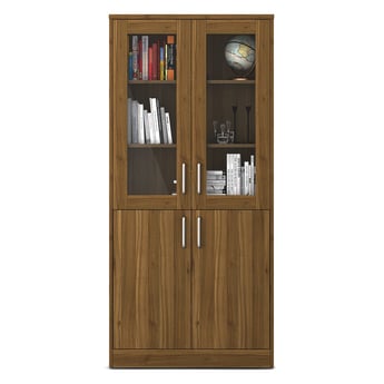 Quadro 4-Door Book Cabinet - Brown