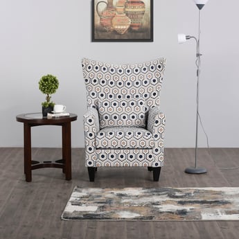 Mabel Fabric 1-Seater Armchair - White