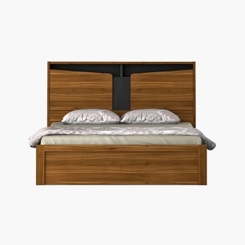 Quadro Flex Queen Bed with Box Storage - Brown