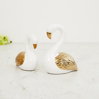 Stellar Set of 2 Porcelain Swan Figurines