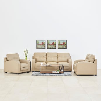 Vista Half Leather 3+2+1 Seater Sofa Set - Beige
