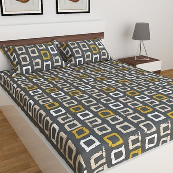 Corsica Elegant Microfibre Printed 3Pcs Queen Bedsheet Set
