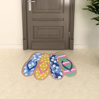 Corsica Flip Flop Coir Printed Doormat - 40x60cm