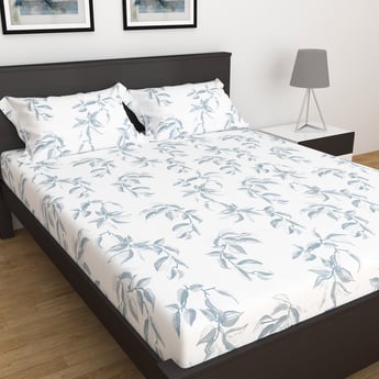 Sapphire Cotton 3Pcs Printed Fitted King Bedsheet Set
