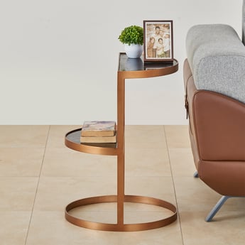 Amos Marble Top End Table - Gold