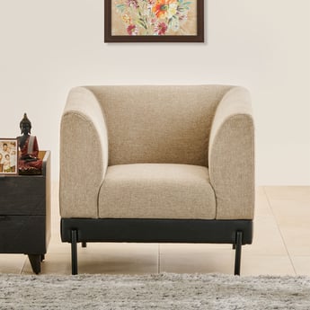 Kiro Fabric 1-Seater Sofa - Beige
