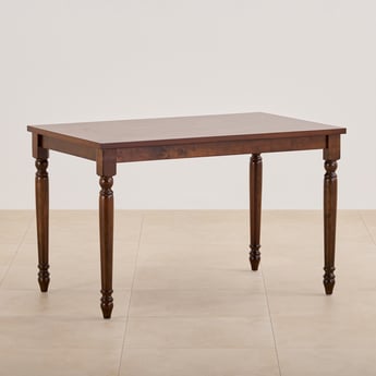 Helios Zoe Solid Wood 4-Seater Dining Table - Brown