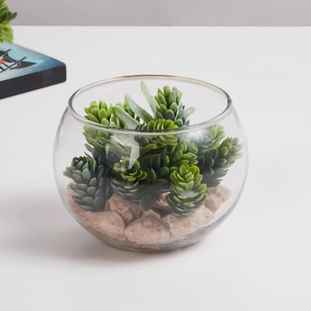 Corsica Eden Artificial Succulent in Glass Jar