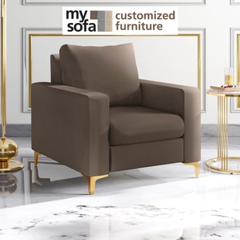 Noir Novelty Chenille 1-Seater Sofa - Customized Furniture