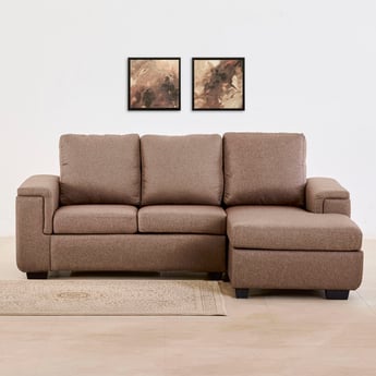 Signature NXT Fabric 2-Seater Sectional Sofa with Right Chaise - Brown