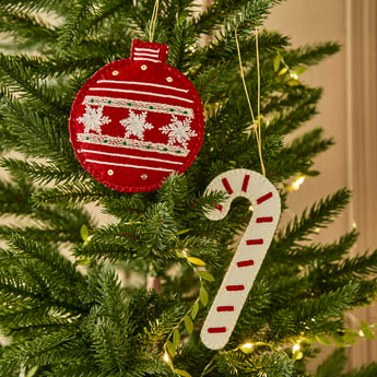 Carols Set of 2 Hanging Ornaments