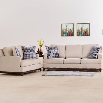 Helios Audrey Fabric 3+2 Seater Sofa Set - Beige