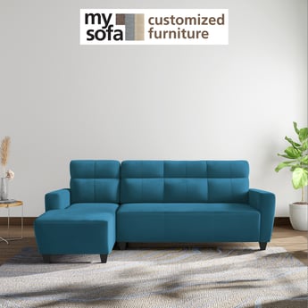 Emily Velvet 3-Seater Left Corner Sofa with Chaise - Customized Furniture