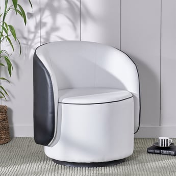 Charlie Faux Leather Accent Chair - White