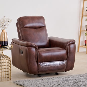 Darwin Faux Leather 1-Seater Recliner - Brown