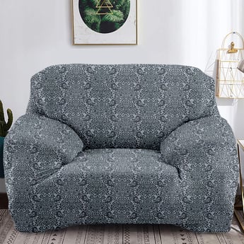 Helios Morgan Damask Jacquard 1-Seater Sofa Cover
