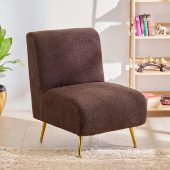 Helios Merry Fleece Accent Chair - Brown