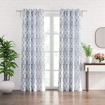 Crystal Set of 2 Embroidered Sheer Door Curtains