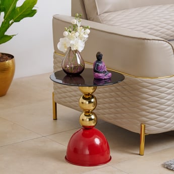 April Metal Accent Table - Red