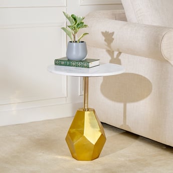 Stuart Marble Top Accent Table - Gold
