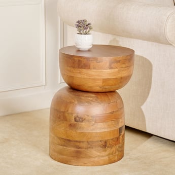 Sybil Mango Wood Accent Table - Brown
