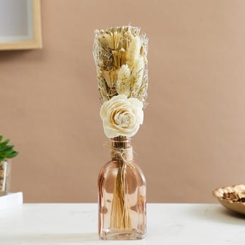 Corsica Eden Artificial Decorative Flowers in Glass Vase