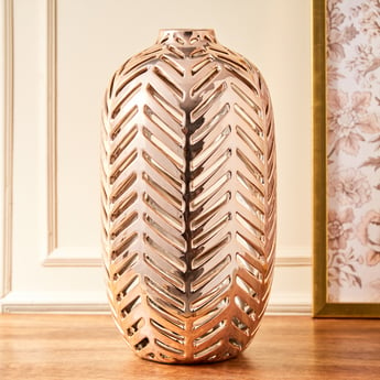 Stellar Stoneware Cutwork Tall Vase