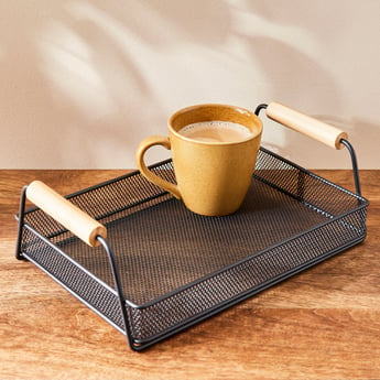 Chef Special Iron and Bamboo Serving Tray - 30.3x21cm