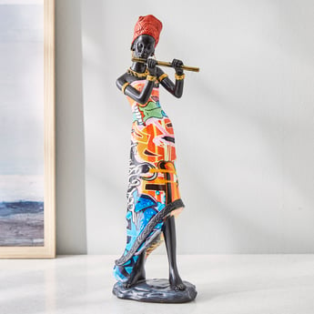 Corsica Kadence Polyresin African Flute Figurine