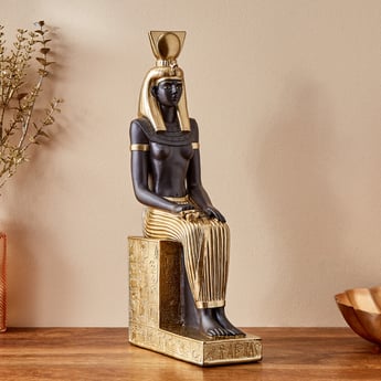 Jaguar Polyresin Egyptian Queen Sitting Figurine