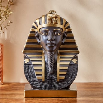 Jaguar Polyresin Egyptian Head Figurine