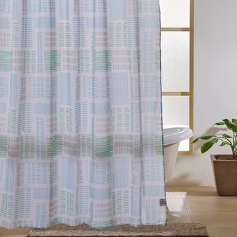 Mekong Printed Shower Curtain with Rings - 180x180cm
