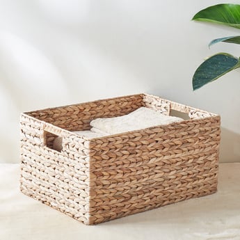 Regan Juvale Seagrass and Iron Storage Box with Lid