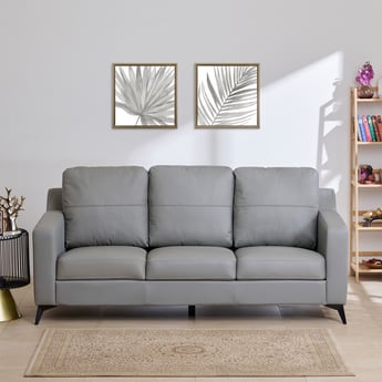 Madison Half Leather 3-Seater Sofa - Grey