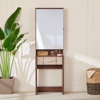 Leon Dresser Mirror with Drawer - Brown