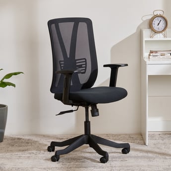 Thomson Mesh Medium Back Office Chair - Black
