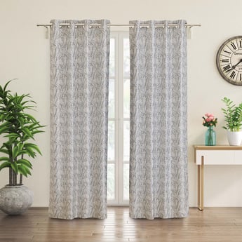 Corsica Andrea Set of 2 Printed Light-Filtering Door Curtains