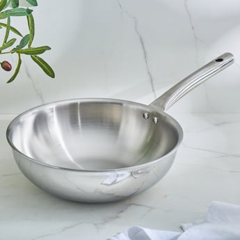 Valeria Carin Stainless Steel Induction Wok - 3.8L