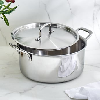 Valeria Carin Stainless Steel Induction Casserole with Lid - 5.6L