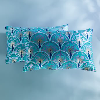 Corsica Mayur Set of 2 Foil Printed Cushion Covers - 30x50cm