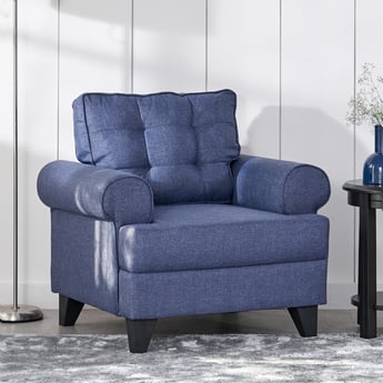 Helios California Fabric 1-Seater Sofa - Blue