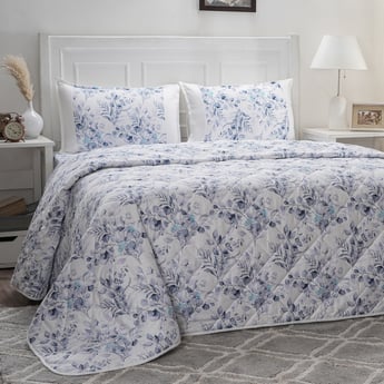 MASPAR Optimist Bloom Cotton 4Pcs Floral Print Double Bed-In-A-Bag Set