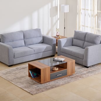 Ellora Fabric 3+2 Seater Sofa Set - Grey