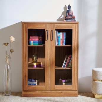Quadro 2-Door Book Cabinet - Brown
