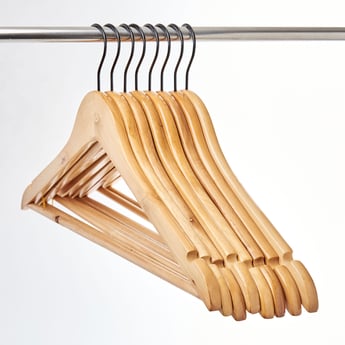 Pacific Winston Set of 8 Wooden Clothes Hangers