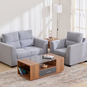 Ellora Fabric 2+1 Seater Sofa Set - Grey