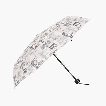 INDIA CIRCUS Grayscale Safari Printed Three-Fold Umbrella
